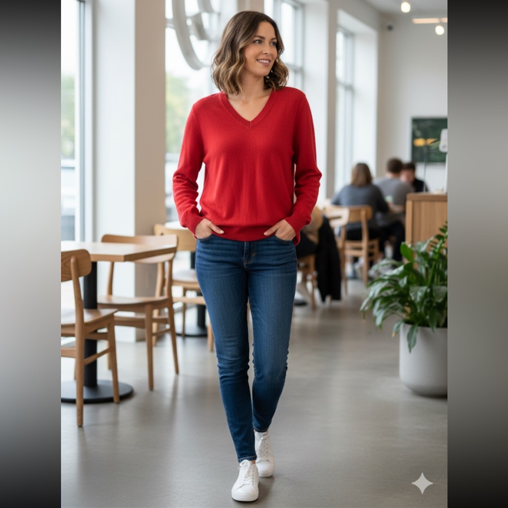 Brooks Brothers Pure Cashmere V-Neck Sweater